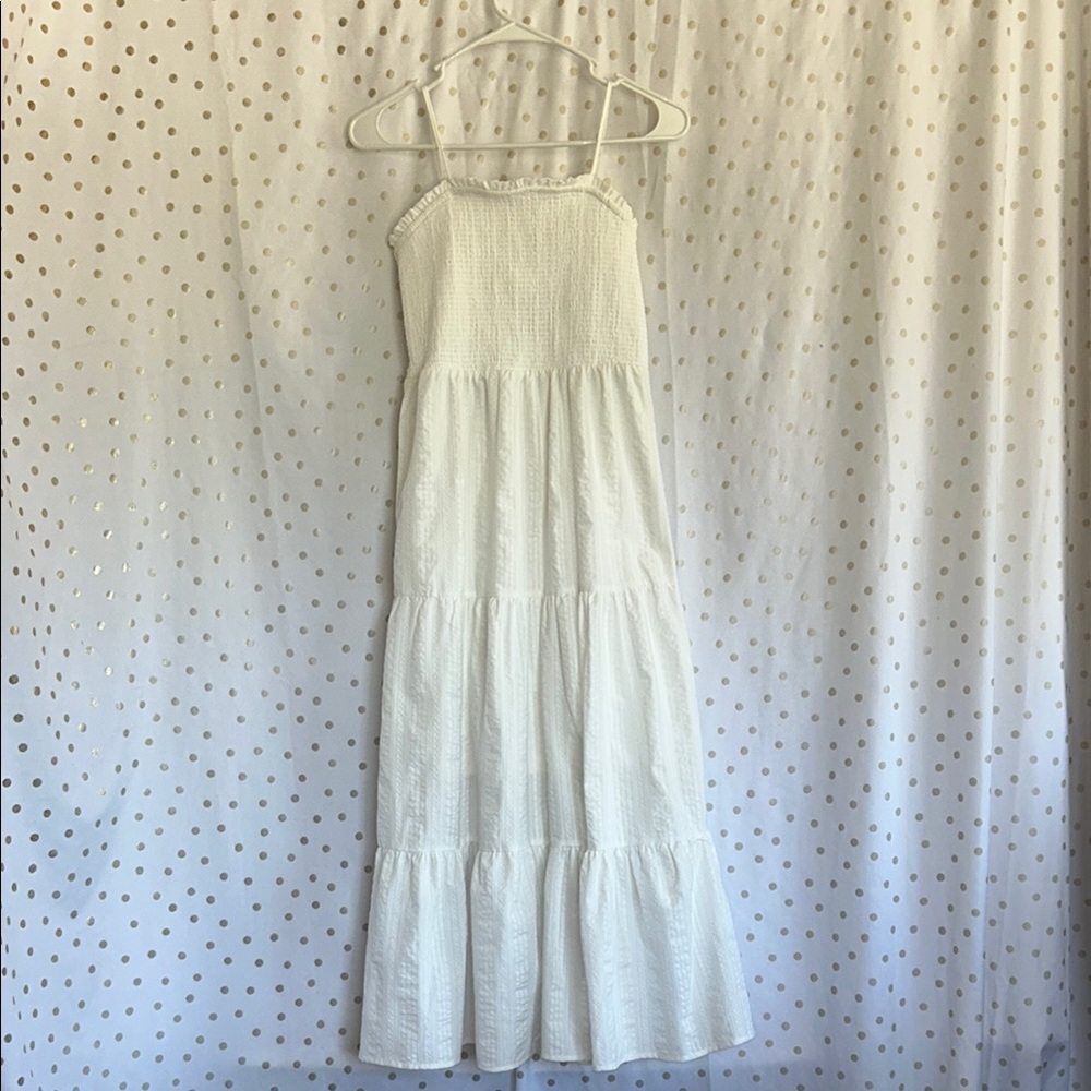 Art Class White Tiered Dress
